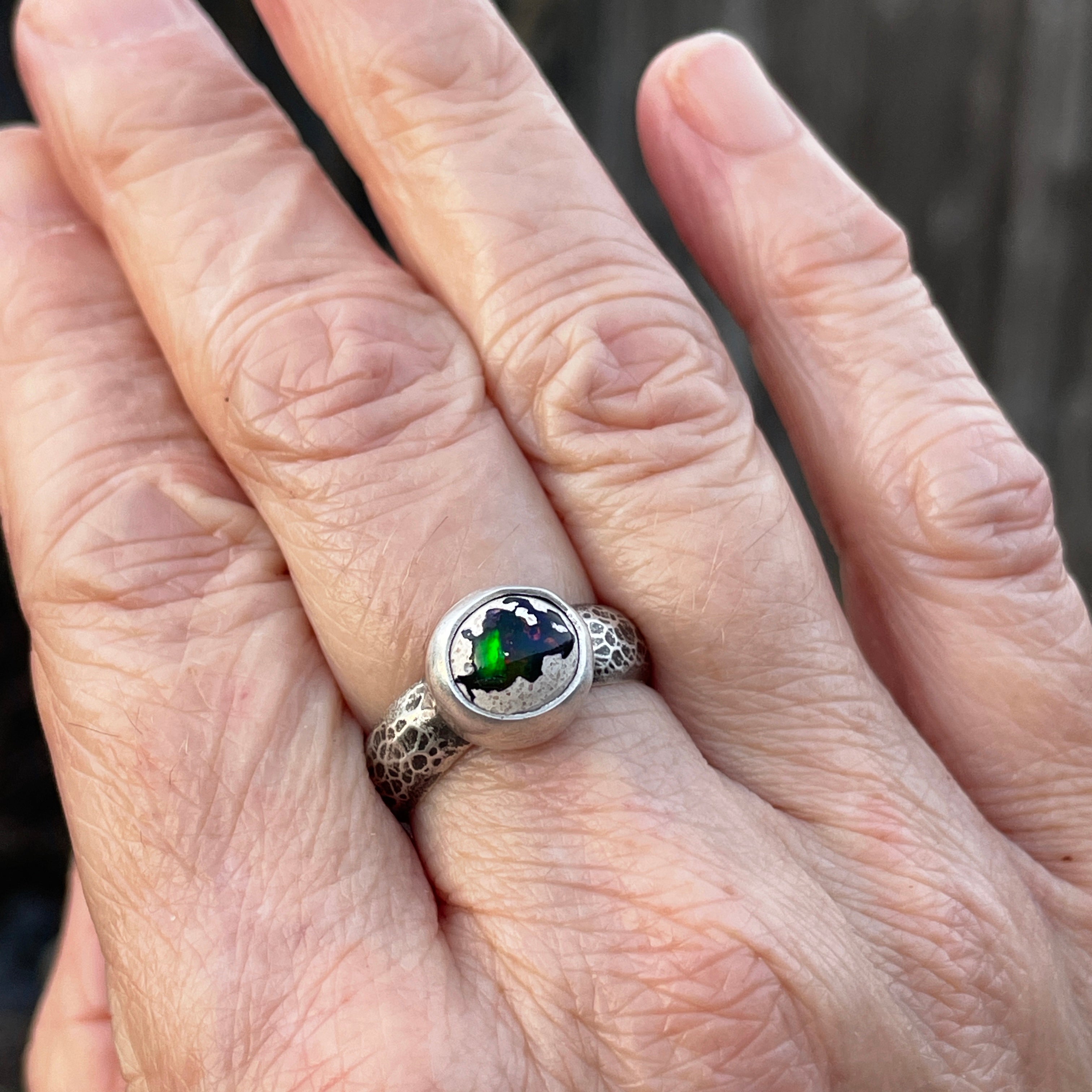 Galaxy Opal Ring ~ Size 7.5