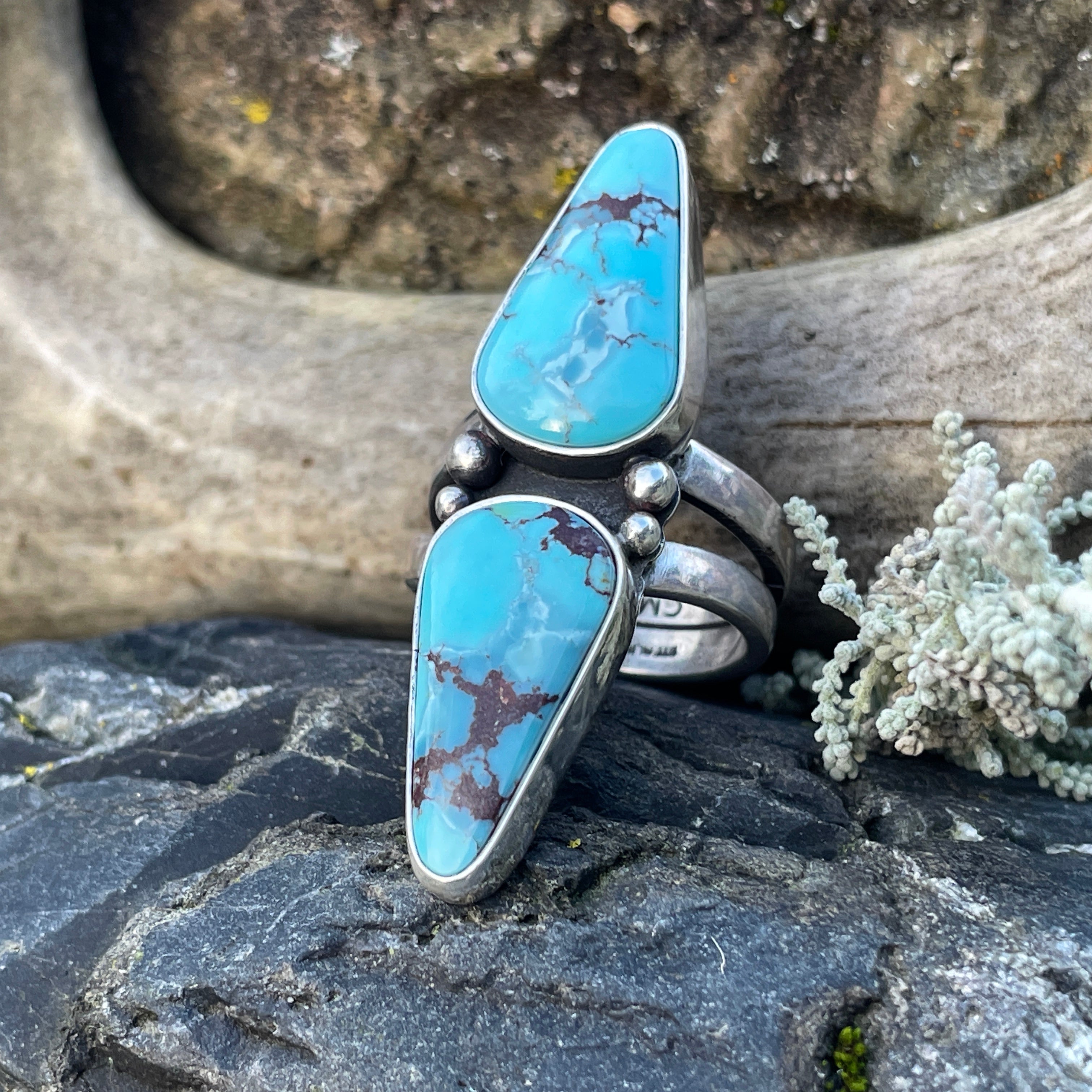 Golden Hills Turquoise Ring ~ Size 8