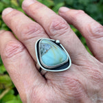 Ocean Picture Stone Ring ~ Size 9