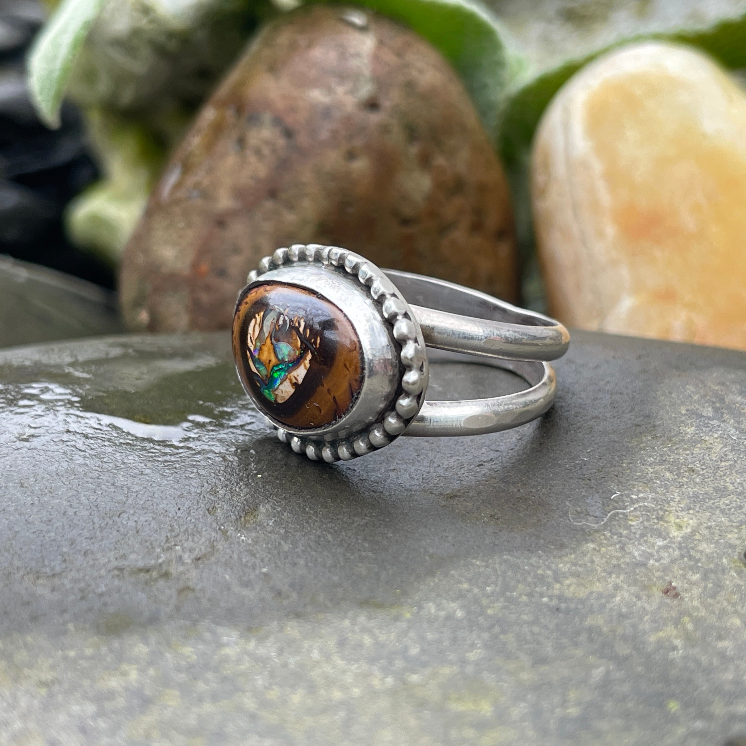 Boulder Opal Ring ~ Size 6.5