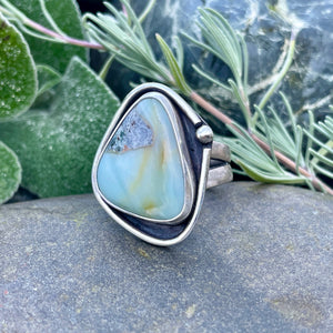 Ocean Picture Stone Ring ~ Size 9