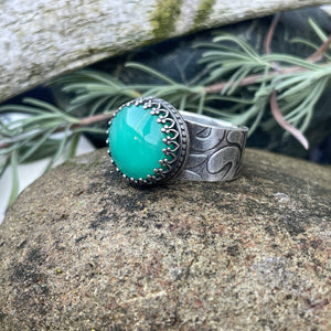 Australian Chrysoprase Ring ~ Size 8