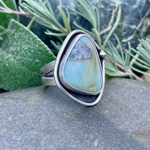 Ocean Picture Stone Ring ~ Size 9