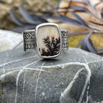 Dendritic Agate Ring ~ Size 7.5