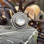 Crystal/Mother of Pearl Ring ~ Size 9