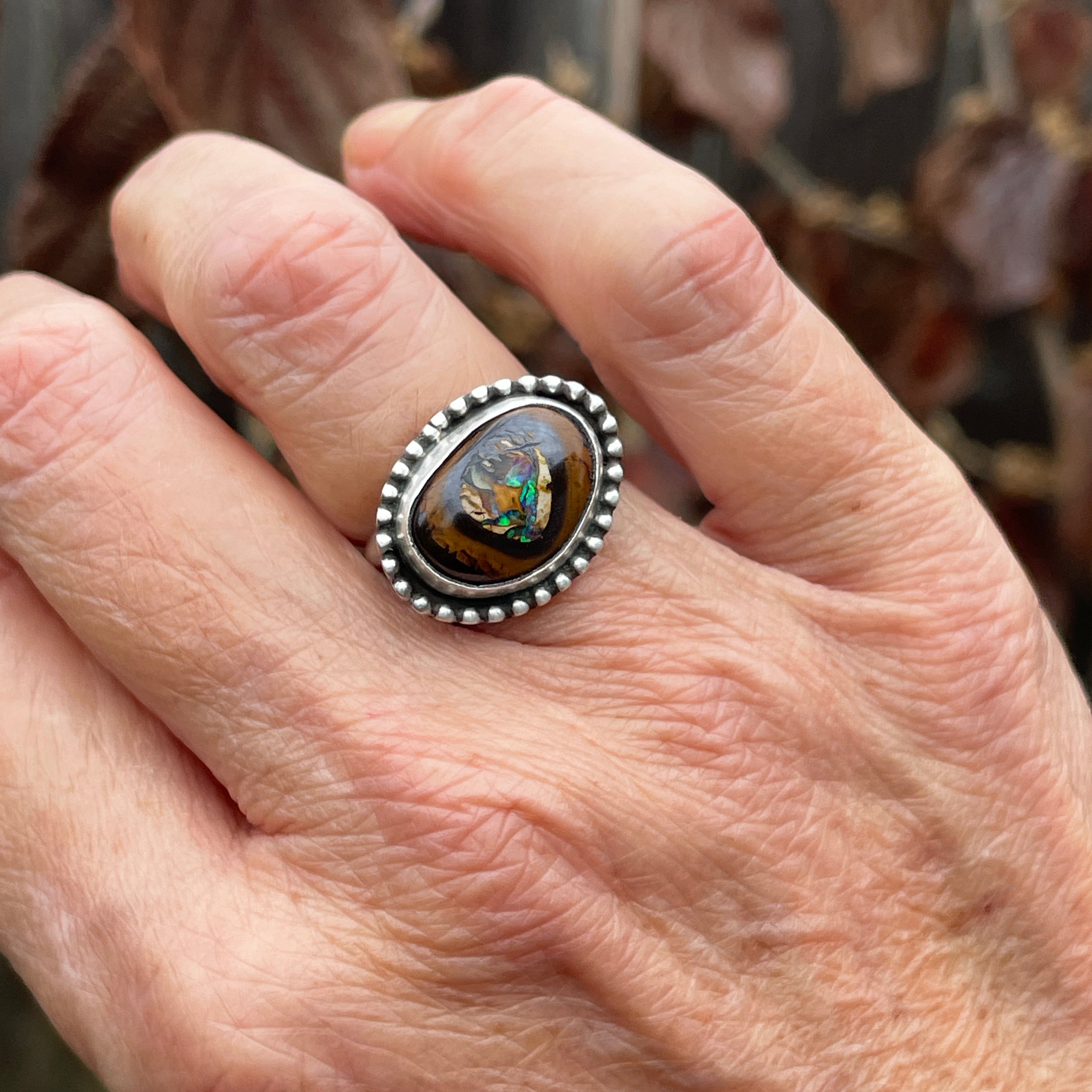 Boulder Opal Ring ~ Size 6.5