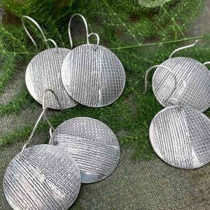 Etched Sterling Silver Earringso