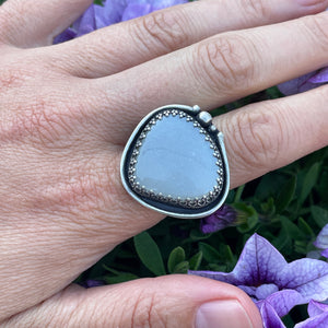 Grey Moonstone Ring ~ Size 7.5
