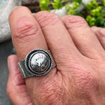 Silver Nugget Ring ~ Size 9.5