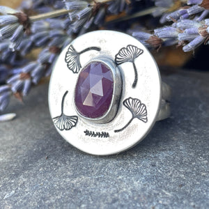 Purple Sapphire Ring ~ Size 8.5